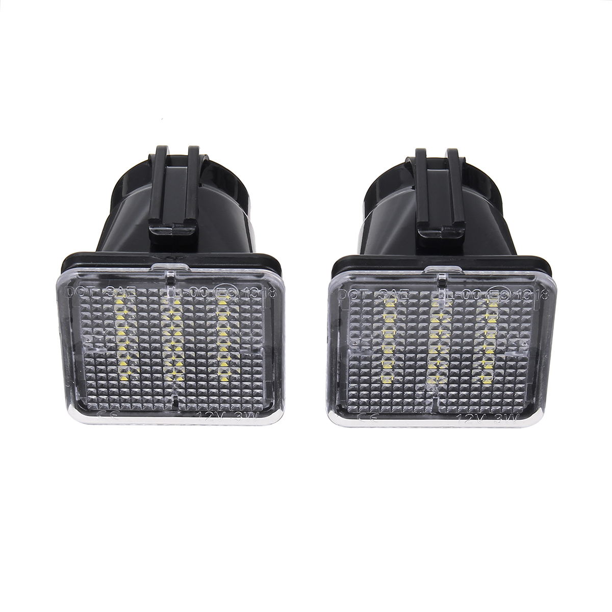 1 Pair Full LED Black Lights License Plate Lamps for Toyota 2016-2019 Tacoma 2014-2019 Tundra - Auto GoShop