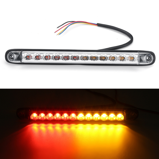10-30V LED Trailer Light Rear Turn Brake Light Bar Red Yellow Dual Color Waterpoof IP68 for Car Truck RV - Auto GoShop