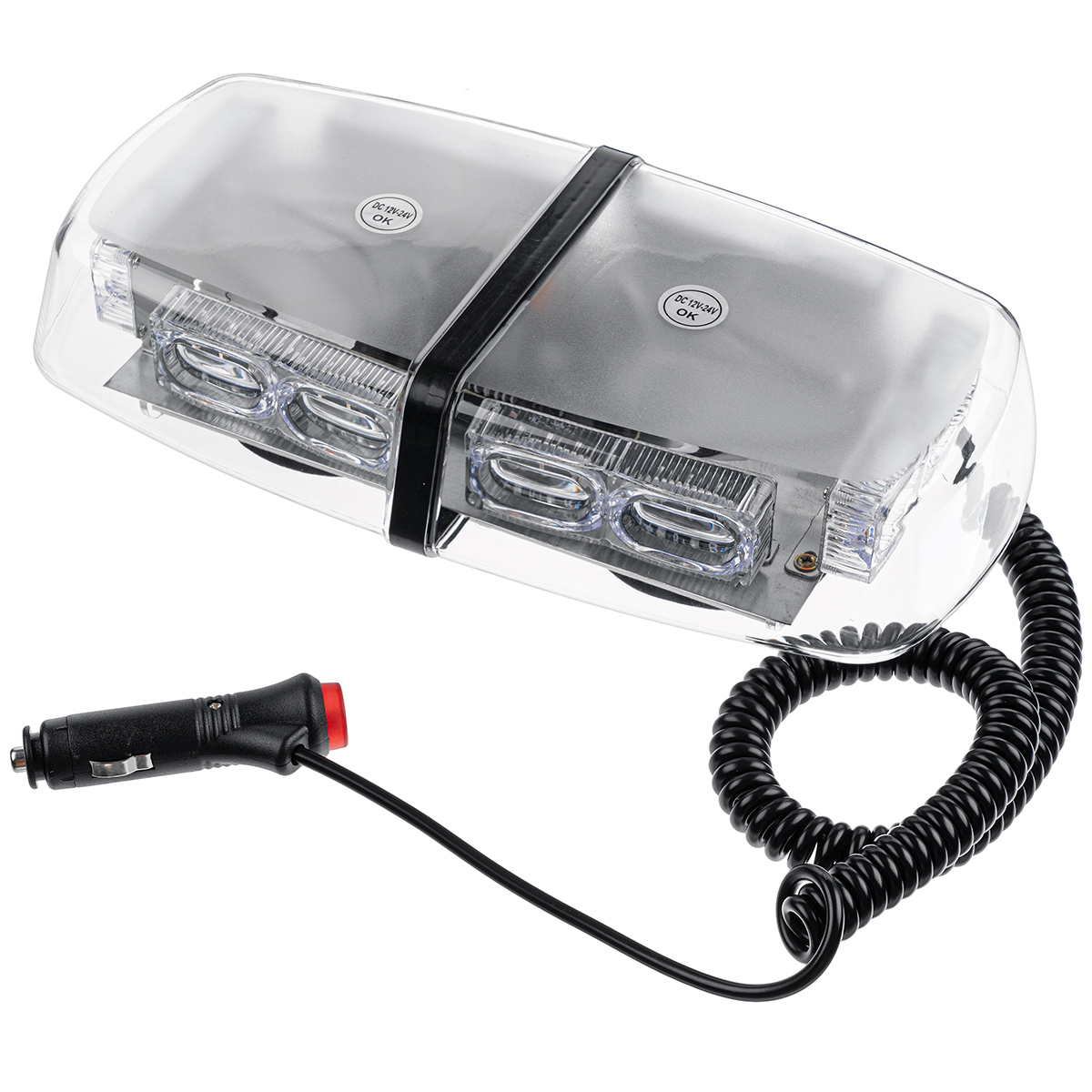 12V 36LED Car Mini Short Row Warning Light Rescue Car Magnetic Suction Strobe Lamp