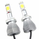 Pair 22W 6000K H1 H3 880 COB LED Hi-Lo Beam Headlight Car Upgrade Conversion Lamp Pure White