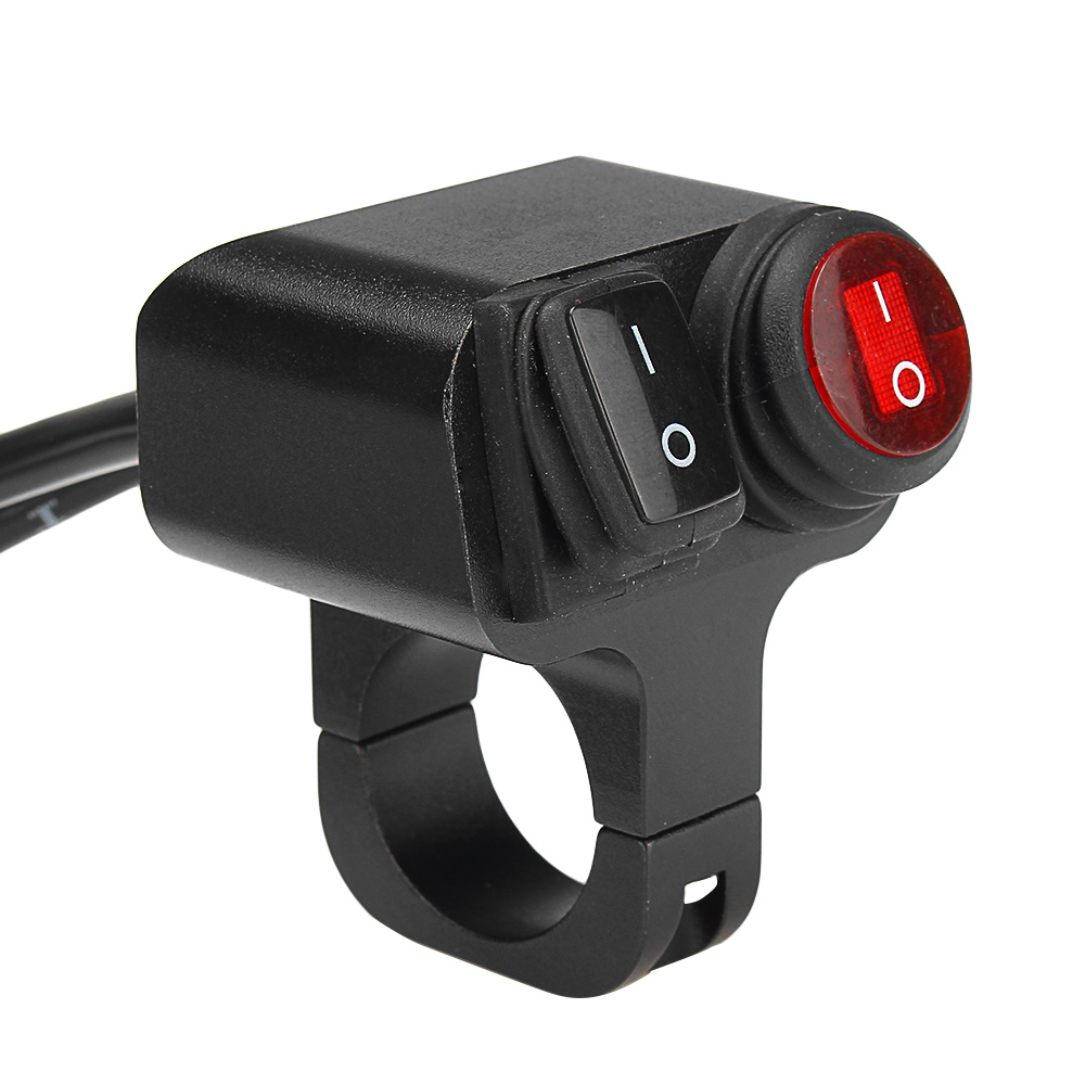 1 Inch 25Mm 12V Motorcycle Dual Switch ATV Handlebar Light on off CNC Aluminum Alloy - Auto GoShop