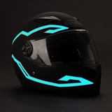 Motorcycle Helmet LED Light Strip Signal Night Safety Riding Lights Waterproof - Auto GoShop