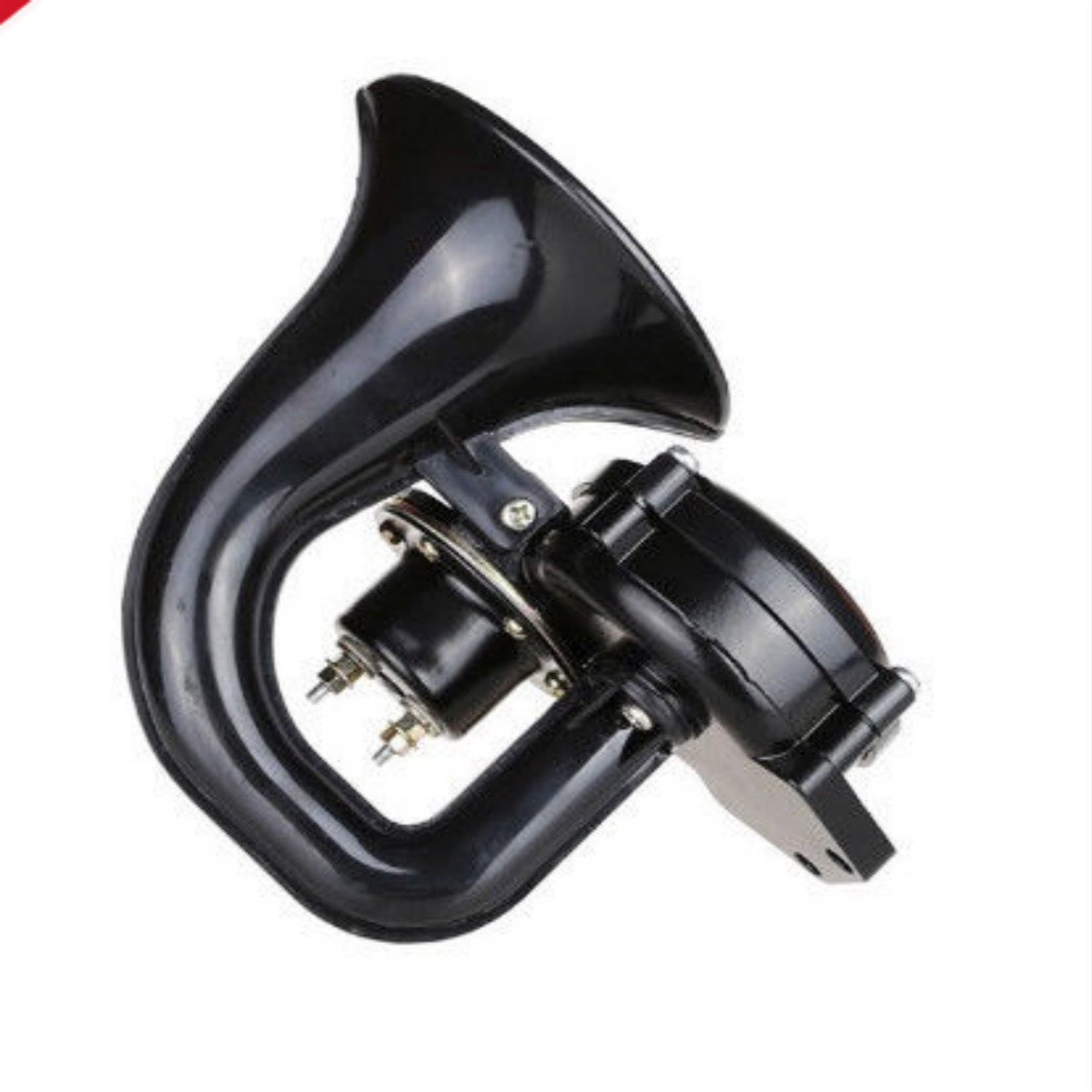 12V 24V Universal Loud Snail Air Horn 120Db Single Trumpet for Car Truck Van Bus - Auto GoShop