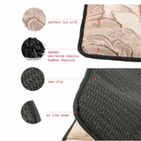 Car Ice Silk Bamboo Charcoal Seat Cushion Non Slip Breathable Pad Mat 45*45CM - Auto GoShop