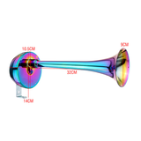 12V 126Db 130Hz Single Colorful Metal Electric Horn Short Long Tube