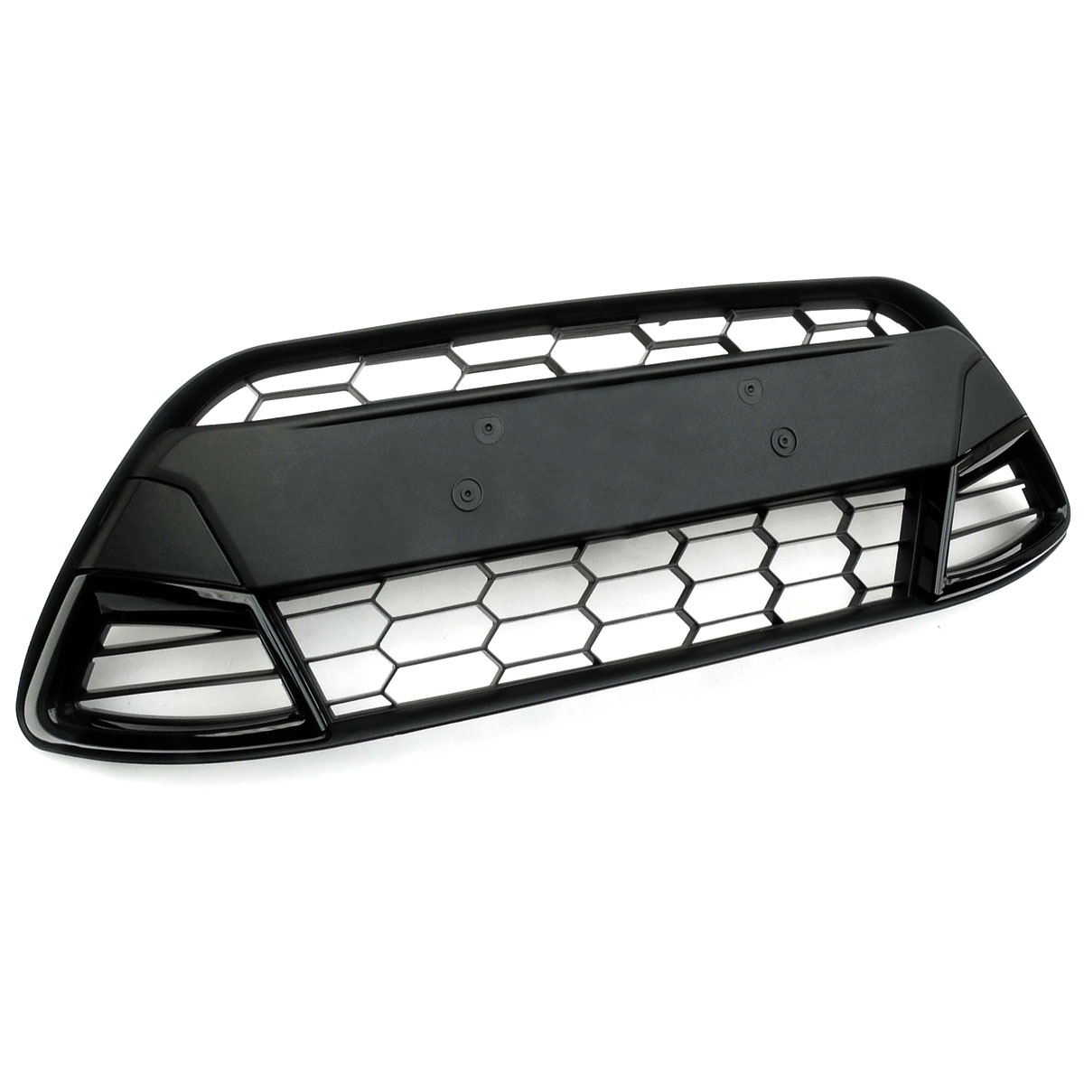 Front Bumper Lower Centre Grille for Ford Fiesta Mk7 2008-2013 All Black Asian Style Sport