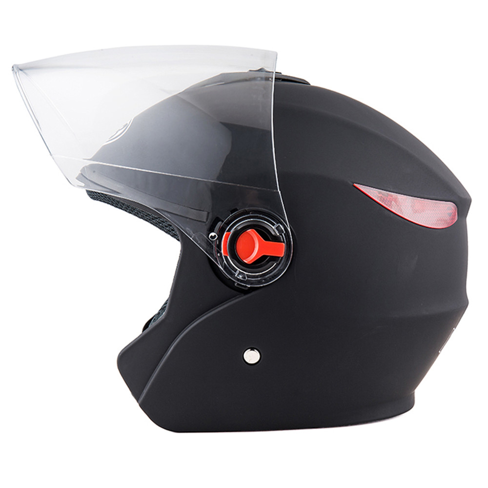 BYB Universal 56-62Cm Motorcycle All Season Half Helmet Anti-Fog Visor Rainproof Breathable