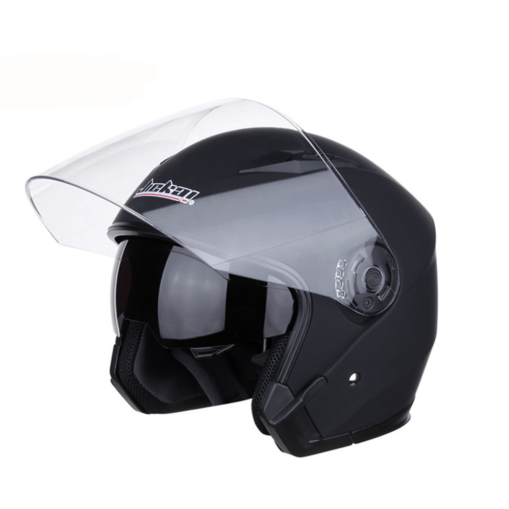 Motorcycle Scooter Half Open Face Helmet Dual Lens Anti-Fog Ridng Protective