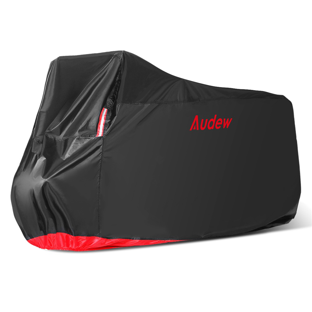 AUDEW Oxford Cloth Motorcycle Cover Waterproof 275*145*105Cm Clothing Outdoor Protection Red Black
