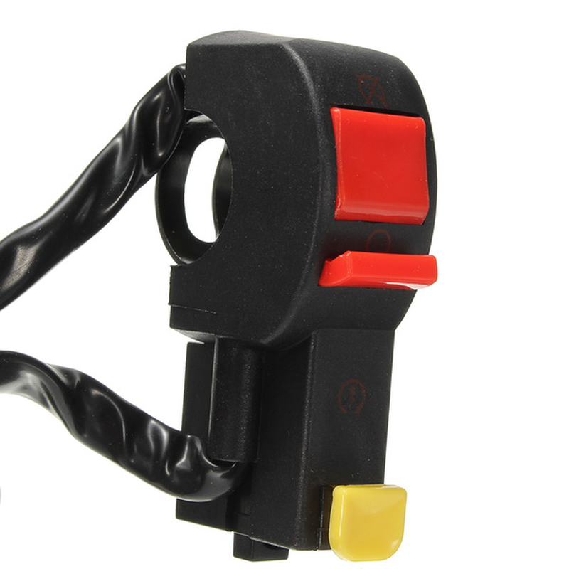 22Mm 0.78 Inch 12V Handle Switch Kill Stop Button Headlight on off Universal for Motorcycle ATV - Auto GoShop