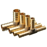 6Mm / 8Mm / 10Mm / 12Mm Brass T Piece 3 Way Fuel Hose Joiner Connector for Air Oil Gas