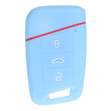 Car Key Case 3 Buttons Silicone Remote Key Case Cover FOB for VW