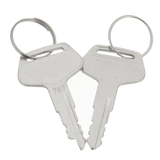 2Pcs Iron 787 Silver Keys Keychain for Komatsu Heavy Equipment Excavator Dozer Starter