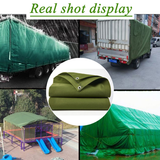 Car Army Green Heavy Duty Cover Canvas Tarp Tarpaulin Sun Rain Waterproof Dustproof Cover for Truck Boat Store Roofing Sheets