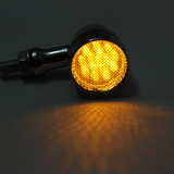 10Mm Bullet Grill LED Turn Signal Indicator Lights Lamp for Harley Chopper Bobber - Auto GoShop
