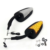 Motorcycle 24LED Turn Signal Indicator Rear View Mirrors