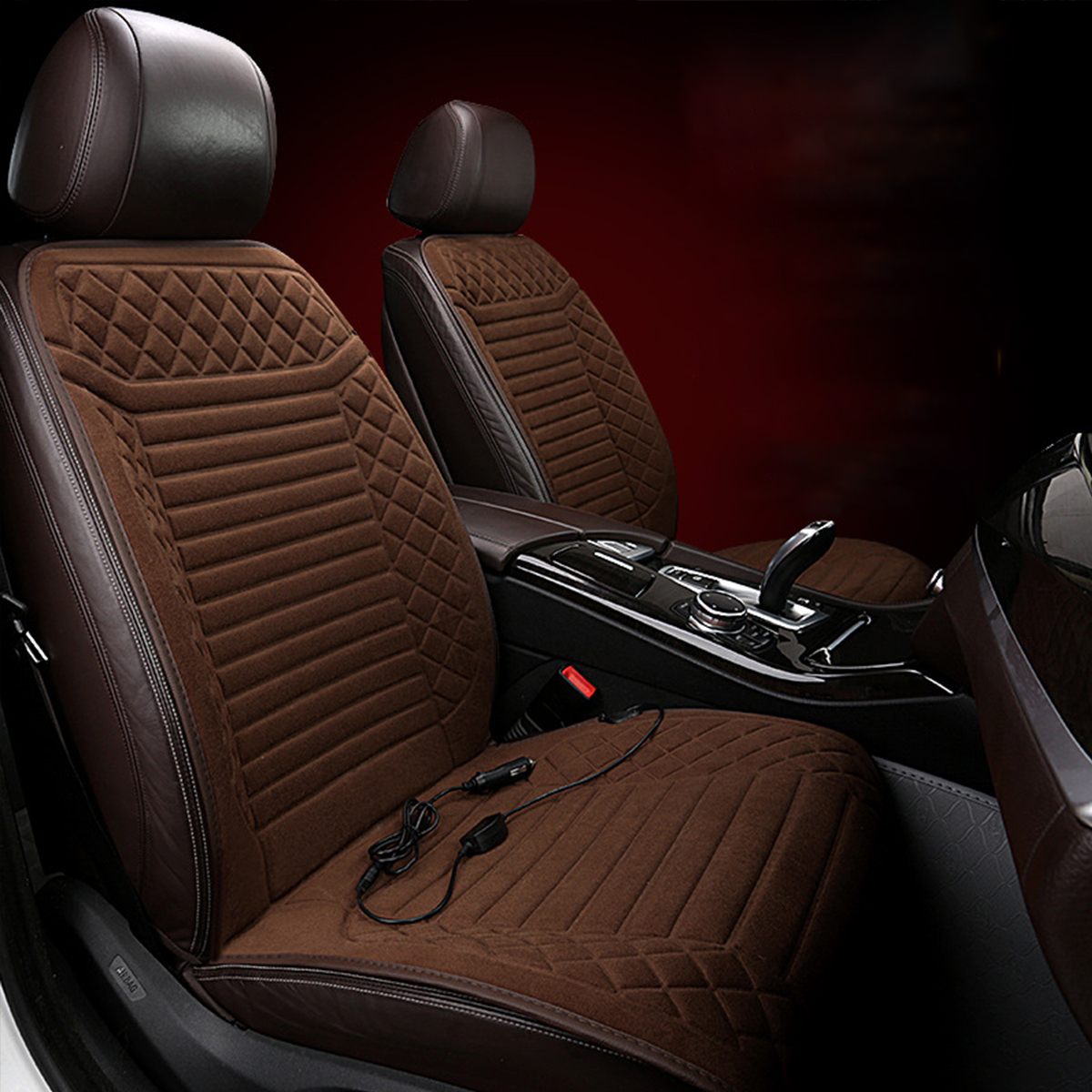 1PC 12V Universal Car Heated Seat Cushion Heating Seat Cover Winter Warmer Pad Mat - Auto GoShop