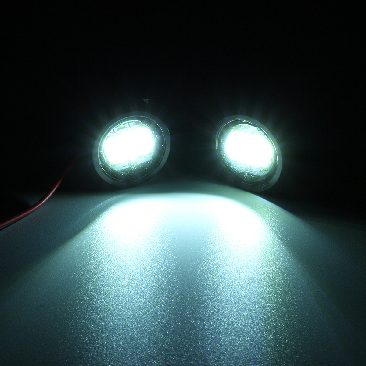 Pair 12V Motorcycle Mirror Mount Eagle Eye LED Flash Strobe Backup DRL Lights Lamp