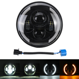 7" Motorcycle LED Projector Headlight Hi-Lo Beam round for Jeep for Wrangler