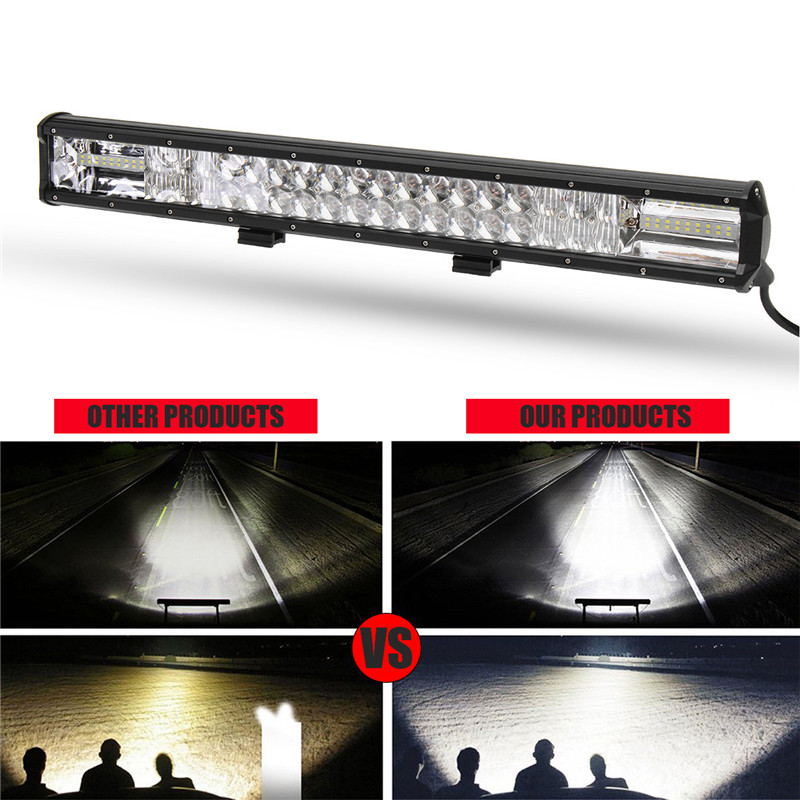 24" 72-LED Aluminum Alloy Shell Combo Light IP68 Side Stents Working Lamp for Off-Road Vehicle ATV