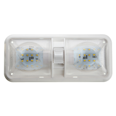 LED Interior Double Dome Ceiling Lights Lamp 6.5W 4500K White 12V for RV Boat Camper Trailer - Auto GoShop