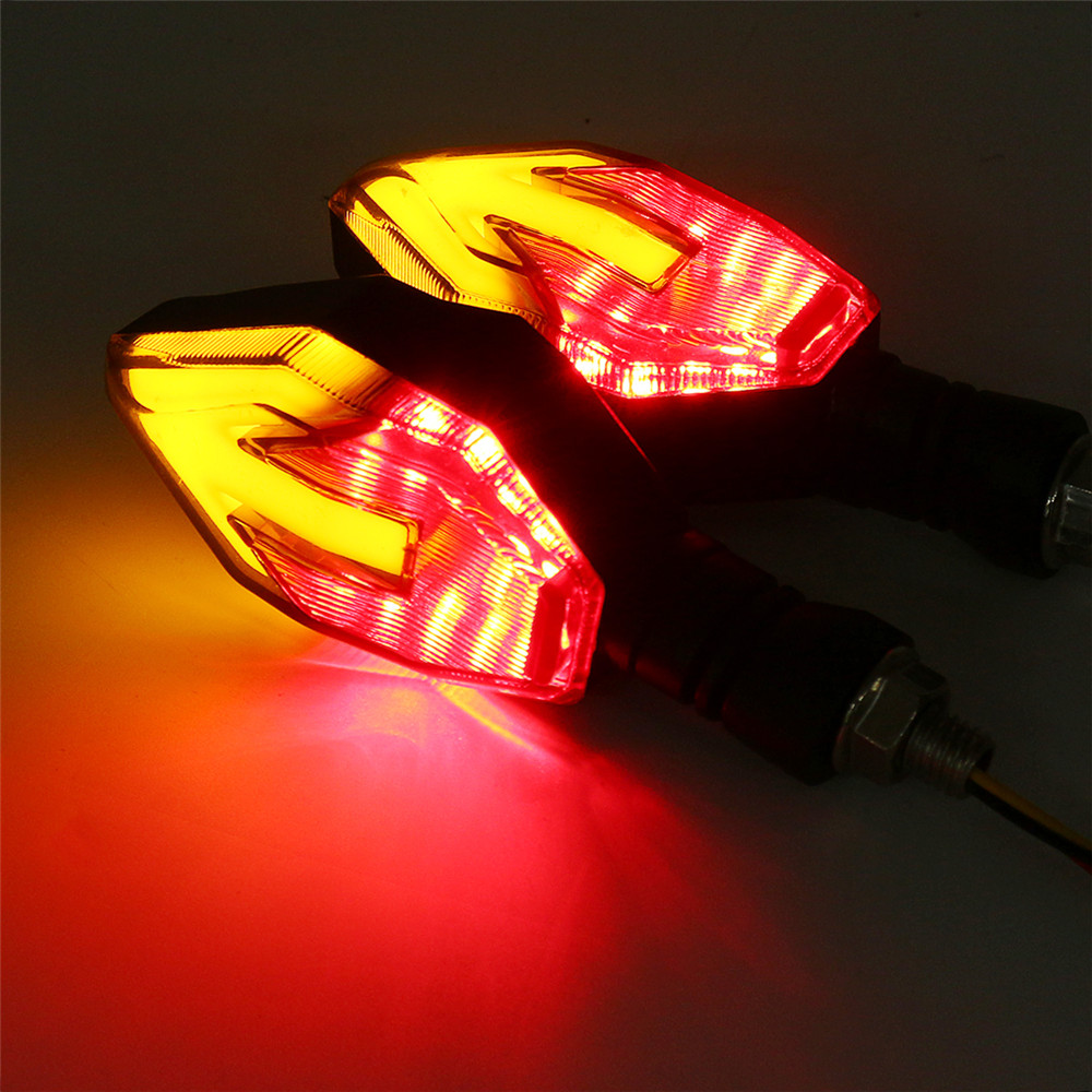 Motorcycle Arrow LED Turn Signal Lights Indicators Lamp for Harley/Suzuki - Auto GoShop