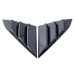 2Pcs Quarter Side Window Louvers Vent ABS Board for Honda Civic 4Door 16-17