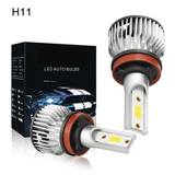2PCS 6000LM 6500K Car LED Headlight H1 H4 H7 H8 H11 9005 9006 IP68 Waterproof COB Headlights Halogen Bulb White Light