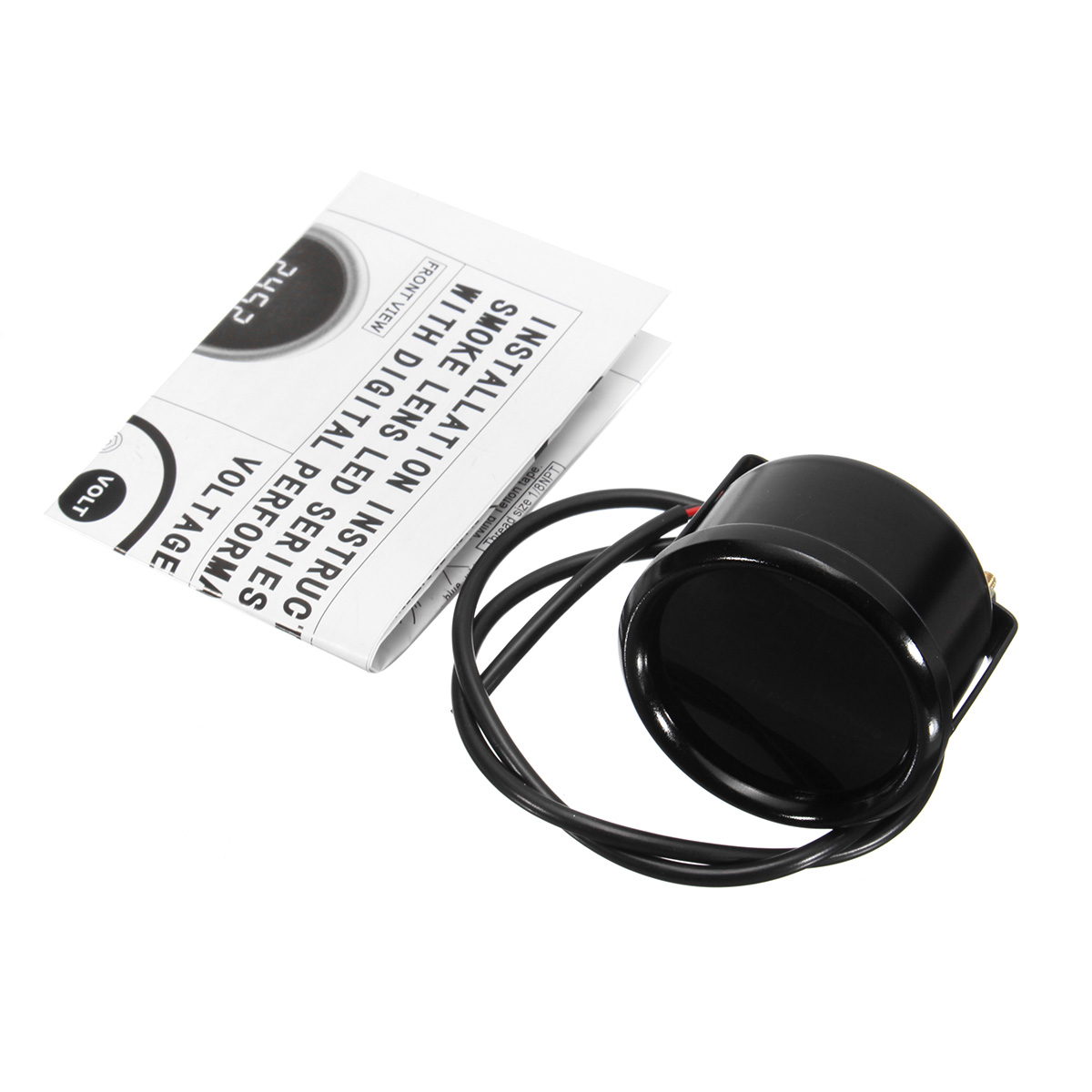 2Inch 52Mm 0-9000RPM Tachometer Tacho Gauge Digital LED Display Black Face Meter