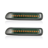 Dynamic Smoked Front Side Marker Indicator Lights Repeaters Lamp Amber Pair for BMW 3 Series E46 1998-2004