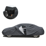 490Cm XL 2-Layer Sedan Full Car Cover Waterproof Dustproof Rainproof and Cotton Jersey with 6 Reflective Strips