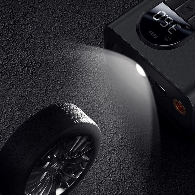 Baseus 150PSI Portable Tire Inflator Pump Air Compressor Digital Smart Tire Pressure Detection Auto for Car Bike Motorcycle Black