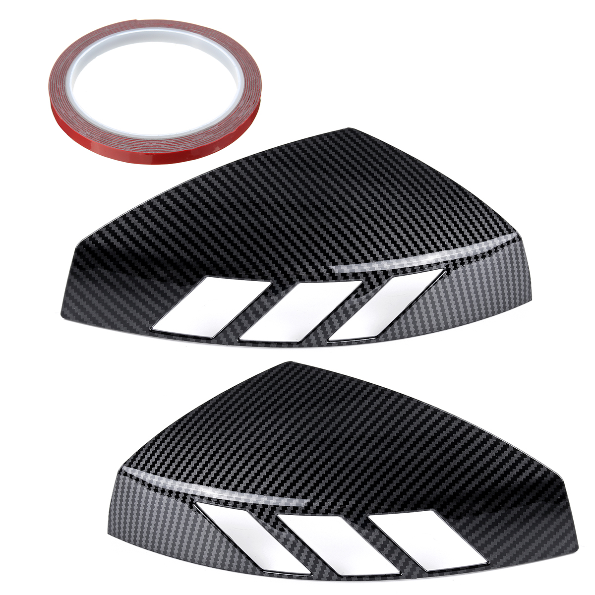 1 Pair Carbon Fiber Look Rear View Mirror Cap Cover Case Add on Side Mirror Car Modification for Audi A3 8V S3 RS3 2014-2020 - Auto GoShop