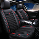 Universal Full Car Seat Cover Mat Ice Silk Cooling PU Leather Breathable Cushion Pad - Auto GoShop