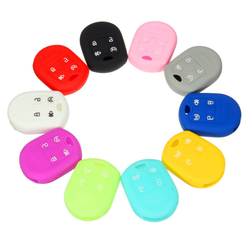 Silicone 4 Button Remote Key Fob Protect Case Cover for Ford F Series