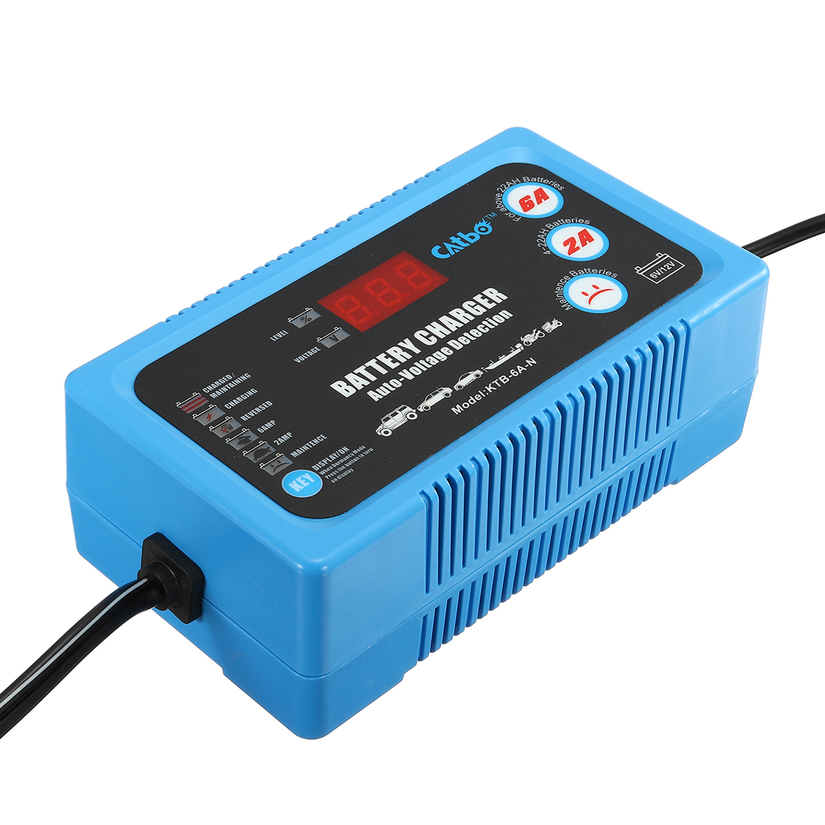 6V/12V LCD Display Lead Acid Battery Charger Maintain Automatic Intelligent Pulse Repair