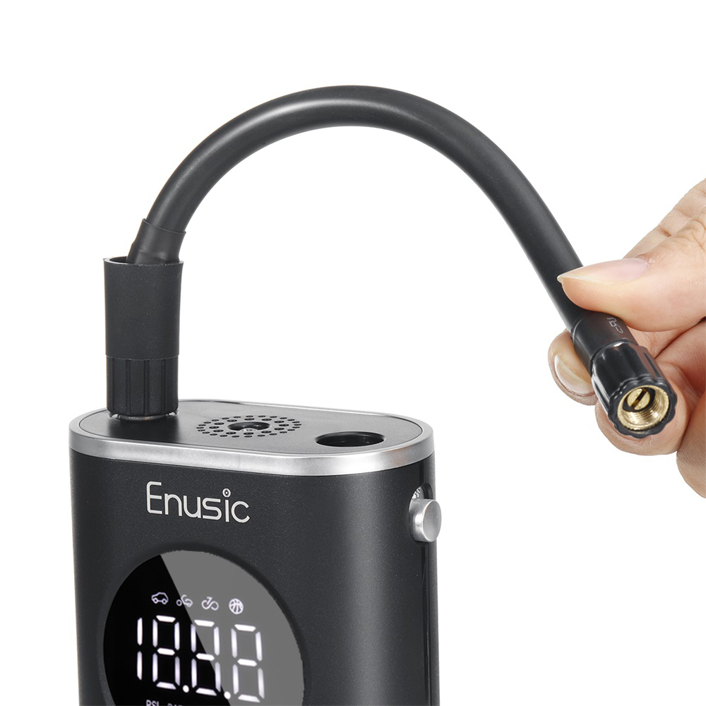 Enusic™ 4000Mah 150PSI OLED Display Wireless Air Pump Digital Tire Pressure Detection LED Tyre Inflator TP03 for Car Bike Motorcycle Ball Toy