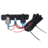12V-24V 5V 3.1A LED Dual USB Adapter Charger Sockets Switch Power Supply