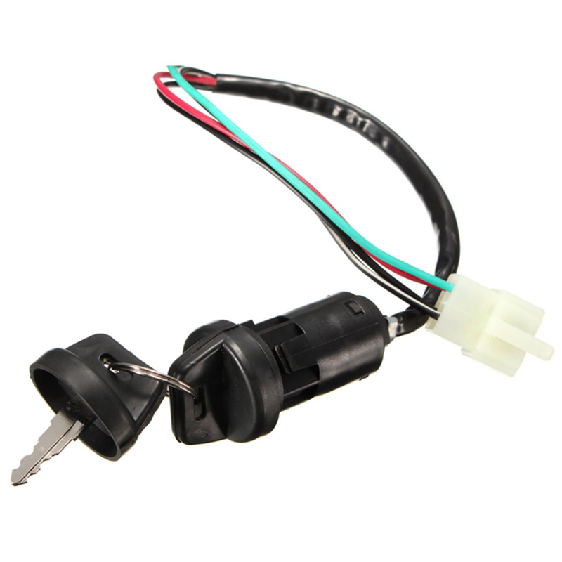 Universal Ignition Barrel Switch 4 Wires 2 Key for Motorcycle Pit Dirt Bike Quad ATV