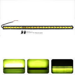 25 Inch 72W 24LED Work Light Bar 7200LM Single Row Spot Flood Yellow Lamp Waterproof Car Truck