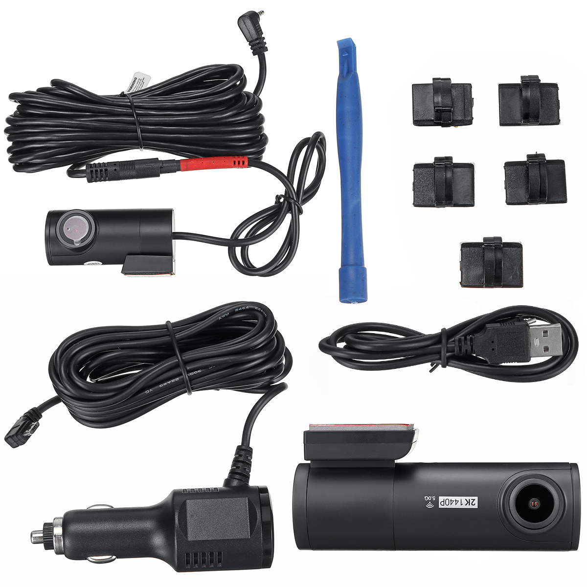 AZDOME BN03 Mini Hidden QHD 1440P Car Dash Cam Front Rear Camera DVR Detector with Wifi GPS Video Recorder 24H Parking Monitor - Auto GoShop