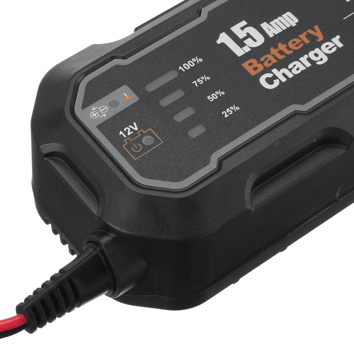 Portable 12V Auto Battery Charger Maintainer for Car Motorcycle Outdoor