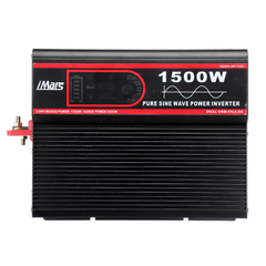 Imars 12V 1500W Car Power Inverter Intelligent Screen Pure Sine Wave for 220V EP1500W Converter with Remote Control