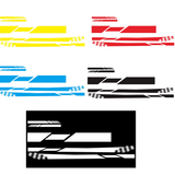 5PCS Stripes Graphics Car Stickers Side Body Hood Rearview Mirror Decal Decor - Auto GoShop