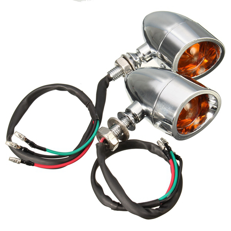 Pair Turn Signals Light for Harley Cruiser Chopper Honda/Suzuki/Kawasaki/Yamaha