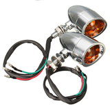 Pair Turn Signals Light for Harley Cruiser Chopper Honda/Suzuki/Kawasaki/Yamaha
