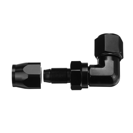 AN10 0AN JIC-10 90 Degree Swivel Oil Fuel Air Gas Hose End Fitting Adapter Black - Auto GoShop
