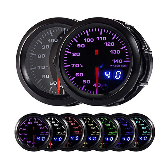 Analog & Digital 52Mm Car LED Turbo Boost EGT Exhaust Water Temperature Air Fuel Ratio Gauge - Auto GoShop