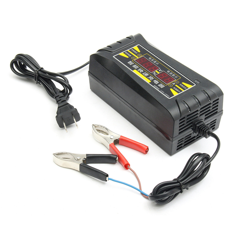 12V 6A Smart Fast Battery Charger for Car Motorcycle LCD Display