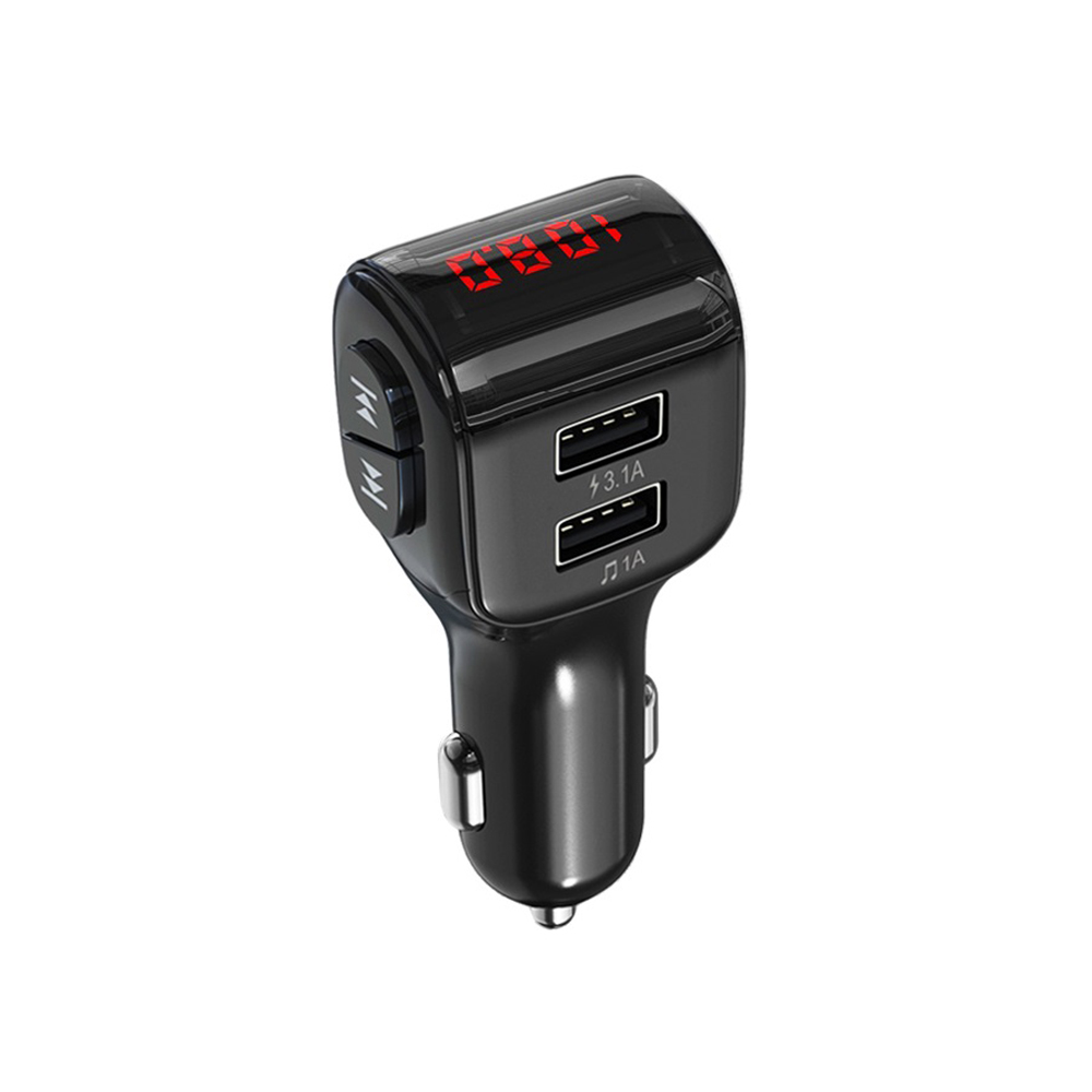 A01 Car Wireless Bluetooth MP3 Player Dual USB Charger Fast Charging FM Transmitter Hands-Free Phone Car Kit - Auto GoShop
